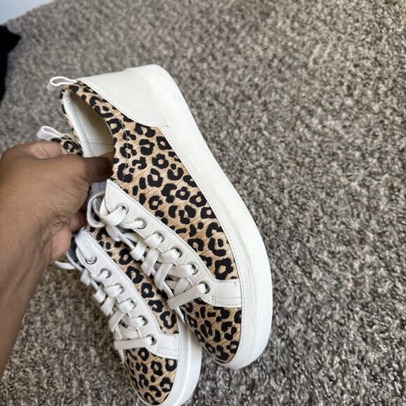 Vionic Winny Women's Casual Sneaker Natural Leopard Lace Up Shoe Size 8 Wide NEW - Picture 4 of 7